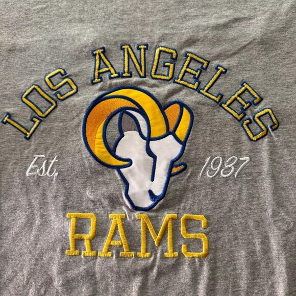 LA RAMS EMBROIDERED LONG SLEEVE SHIRT NFL LOS ANGELES - Picture 3 of 10